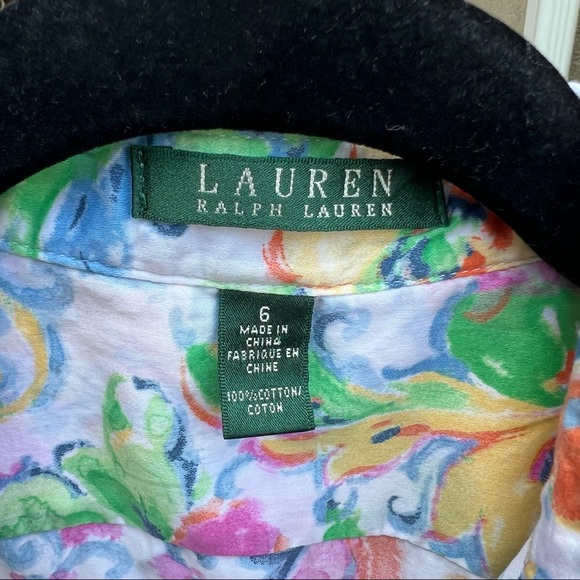Ralph Lauren Paisley Peplum Floral Shirt M - Picture 3 of 12